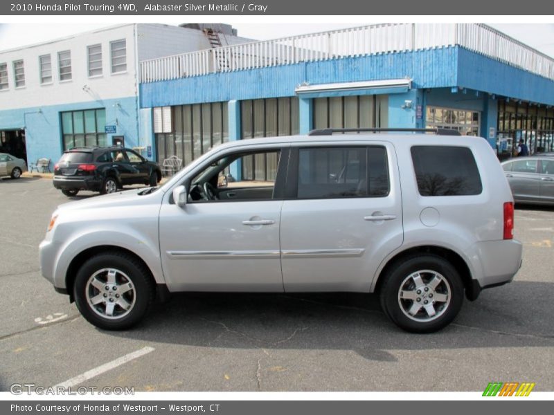 Alabaster Silver Metallic / Gray 2010 Honda Pilot Touring 4WD