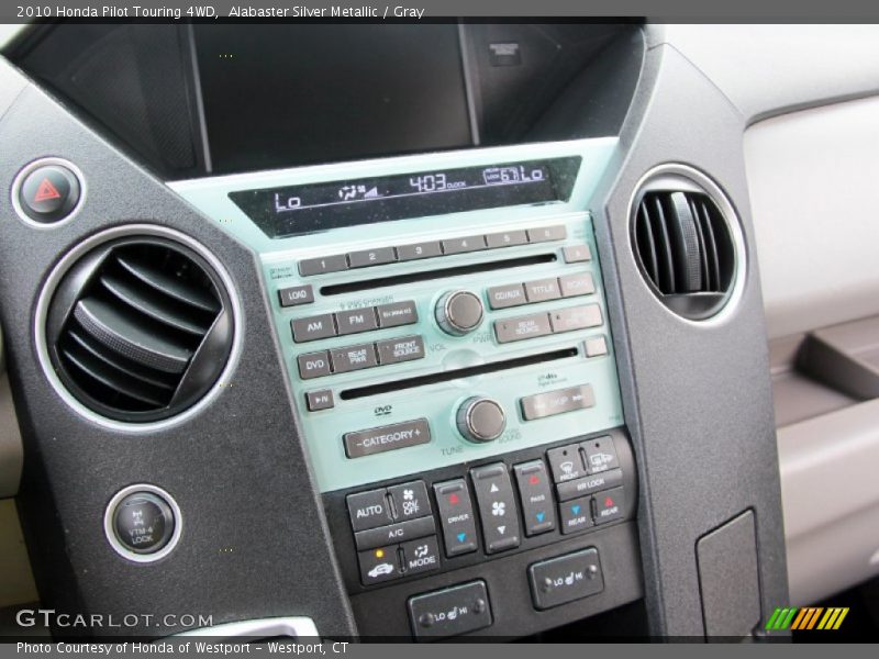 Alabaster Silver Metallic / Gray 2010 Honda Pilot Touring 4WD