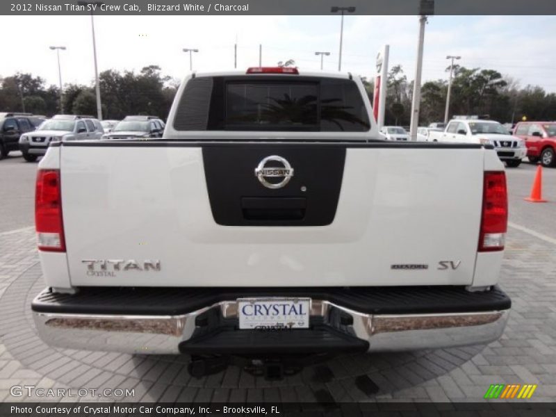 Blizzard White / Charcoal 2012 Nissan Titan SV Crew Cab