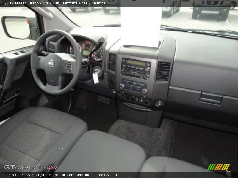 Blizzard White / Charcoal 2012 Nissan Titan SV Crew Cab