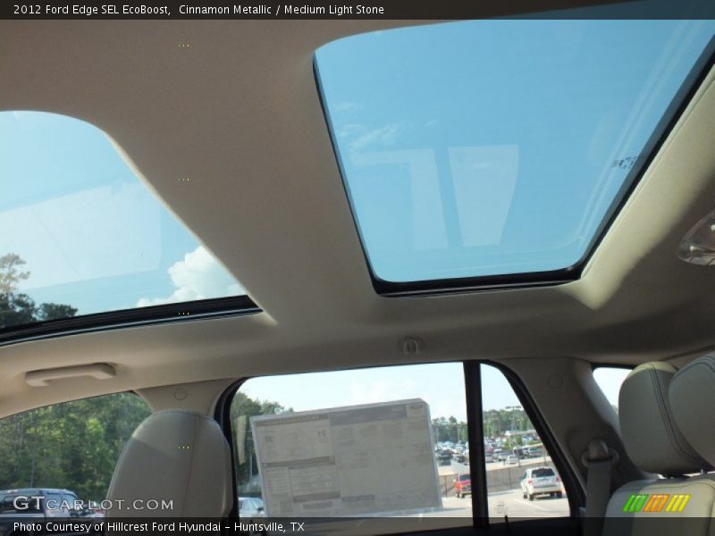 Sunroof of 2012 Edge SEL EcoBoost