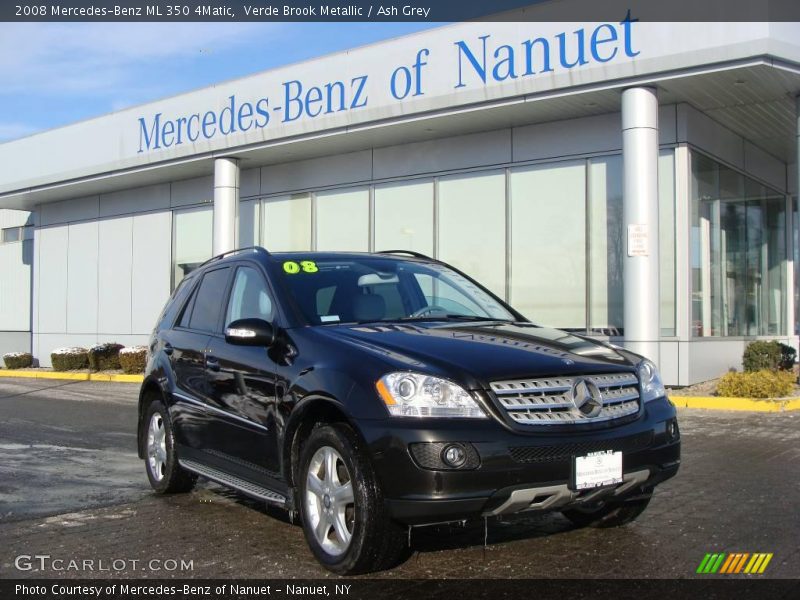 Verde Brook Metallic / Ash Grey 2008 Mercedes-Benz ML 350 4Matic