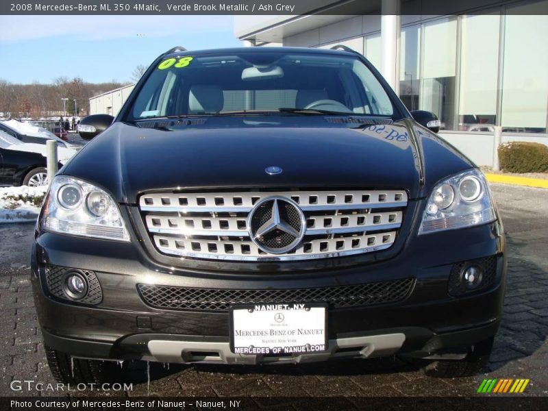Verde Brook Metallic / Ash Grey 2008 Mercedes-Benz ML 350 4Matic