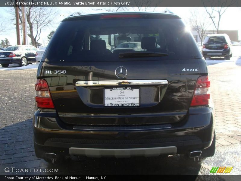 Verde Brook Metallic / Ash Grey 2008 Mercedes-Benz ML 350 4Matic