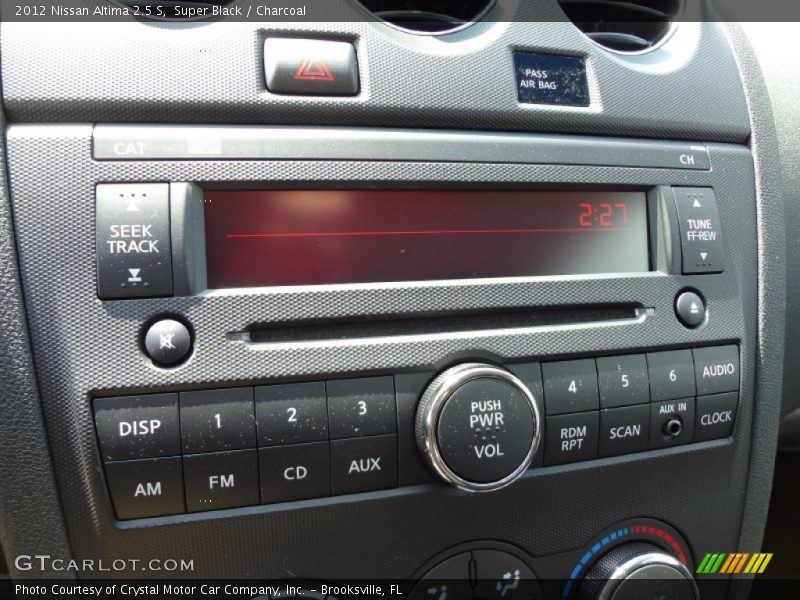 Super Black / Charcoal 2012 Nissan Altima 2.5 S