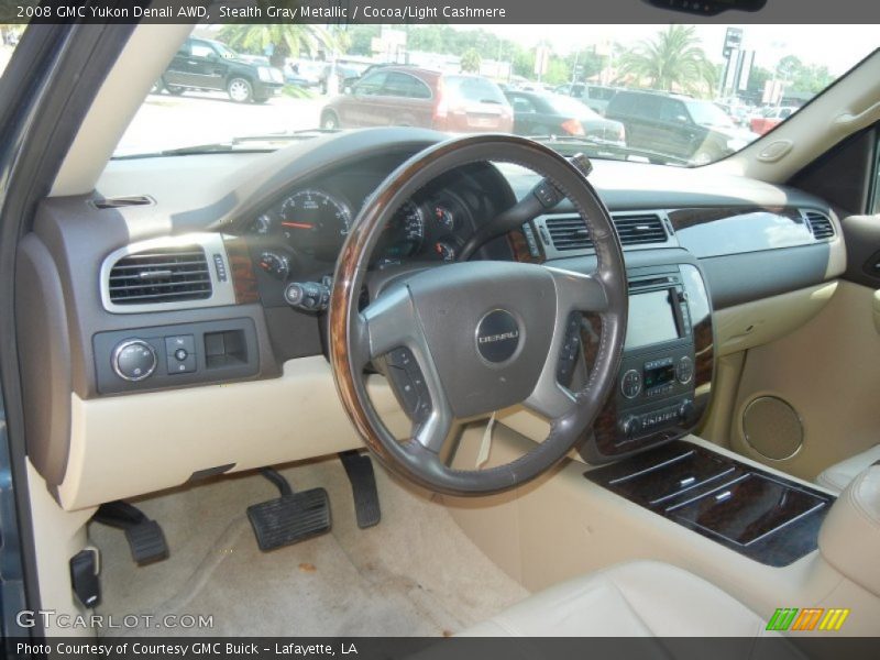 Stealth Gray Metallic / Cocoa/Light Cashmere 2008 GMC Yukon Denali AWD