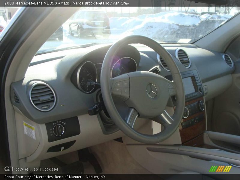 Verde Brook Metallic / Ash Grey 2008 Mercedes-Benz ML 350 4Matic