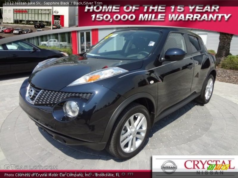 Sapphire Black / Black/Silver Trim 2012 Nissan Juke SV