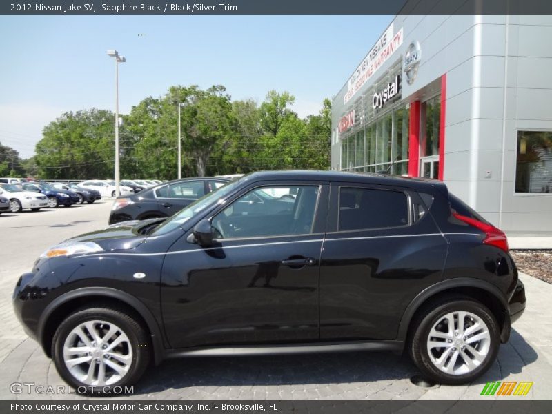 Sapphire Black / Black/Silver Trim 2012 Nissan Juke SV