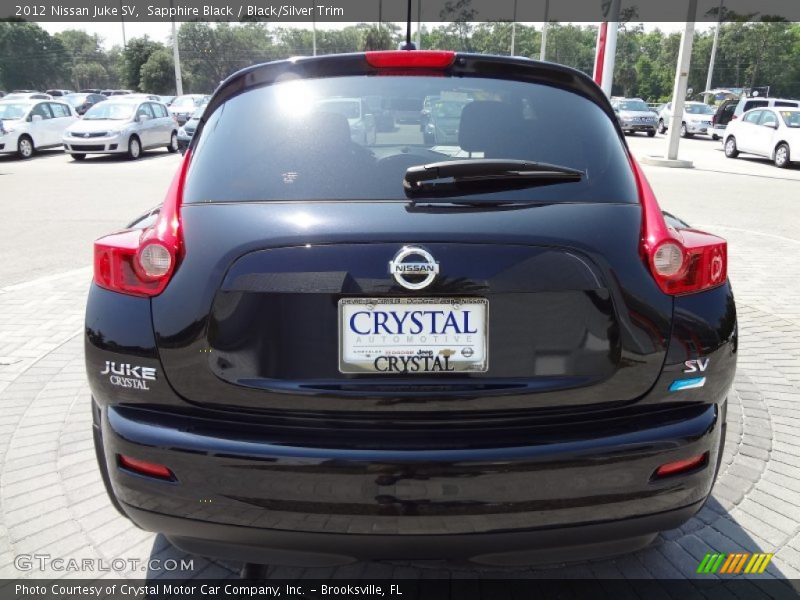 Sapphire Black / Black/Silver Trim 2012 Nissan Juke SV