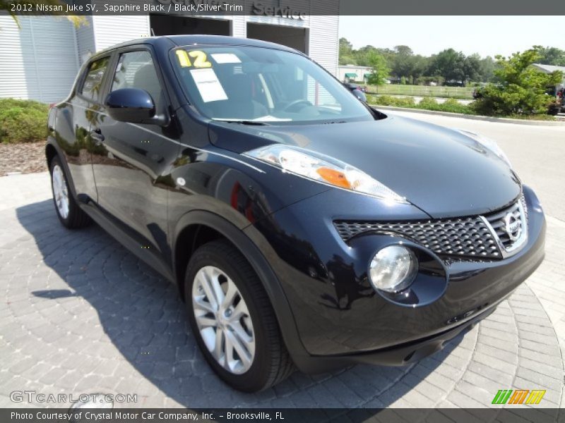 Sapphire Black / Black/Silver Trim 2012 Nissan Juke SV