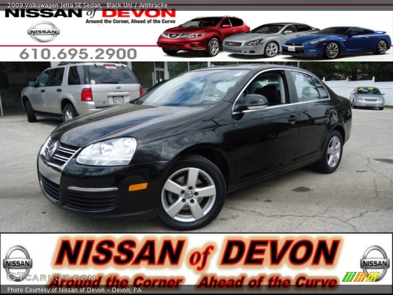 Black Uni / Anthracite 2009 Volkswagen Jetta SE Sedan