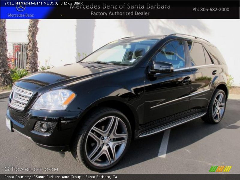 Black / Black 2011 Mercedes-Benz ML 350
