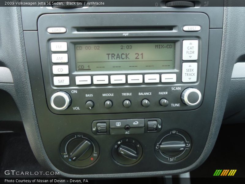 Black Uni / Anthracite 2009 Volkswagen Jetta SE Sedan