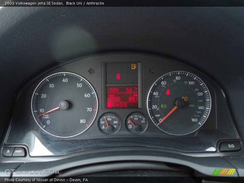 Black Uni / Anthracite 2009 Volkswagen Jetta SE Sedan