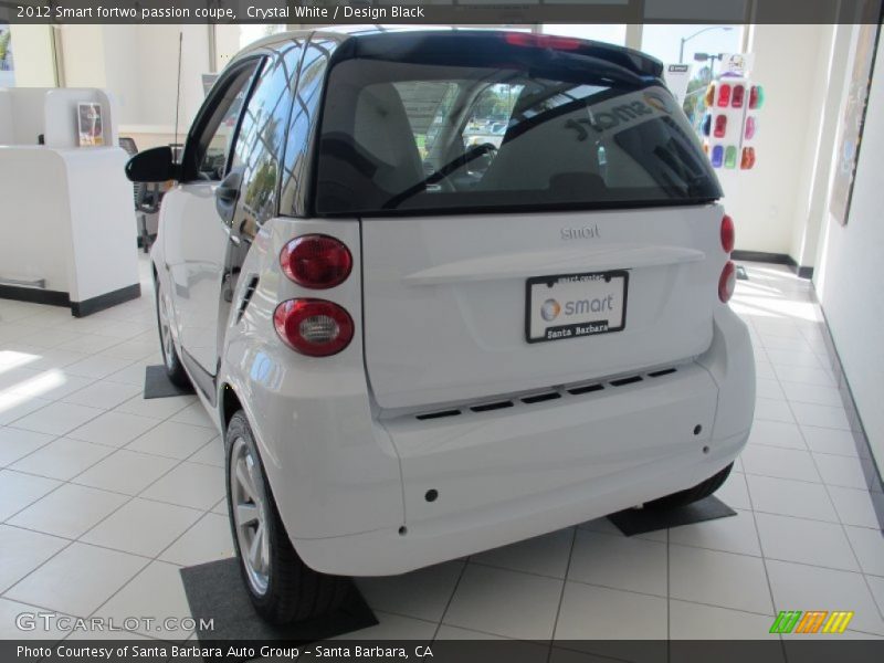 Crystal White / Design Black 2012 Smart fortwo passion coupe