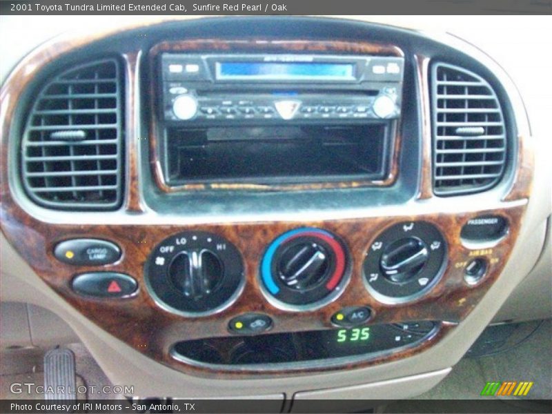Sunfire Red Pearl / Oak 2001 Toyota Tundra Limited Extended Cab