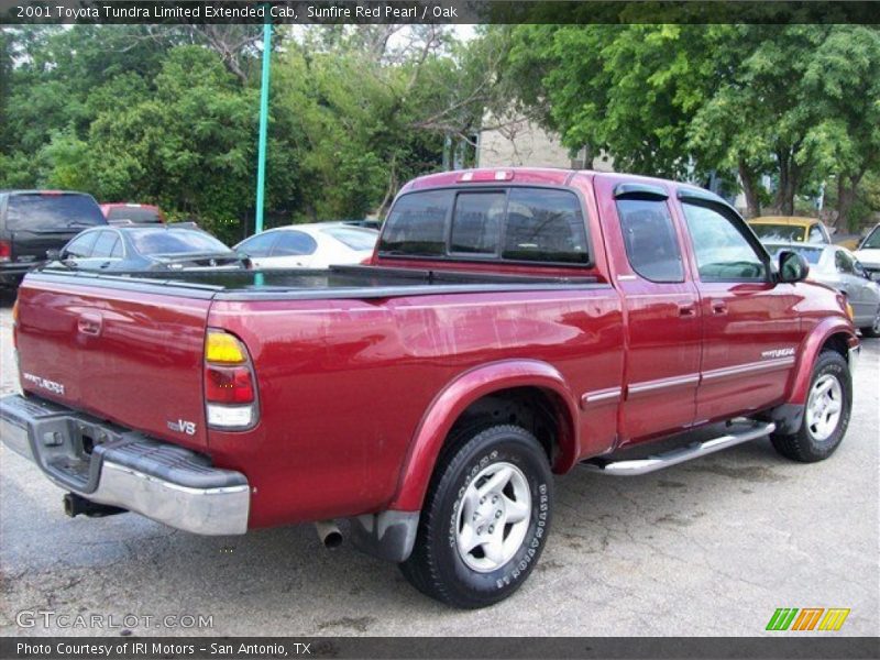 Sunfire Red Pearl / Oak 2001 Toyota Tundra Limited Extended Cab