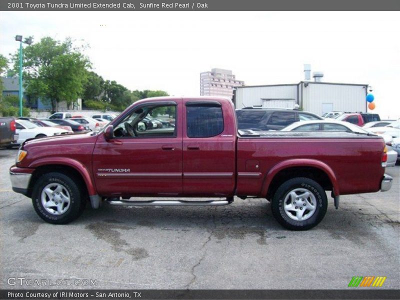 Sunfire Red Pearl / Oak 2001 Toyota Tundra Limited Extended Cab