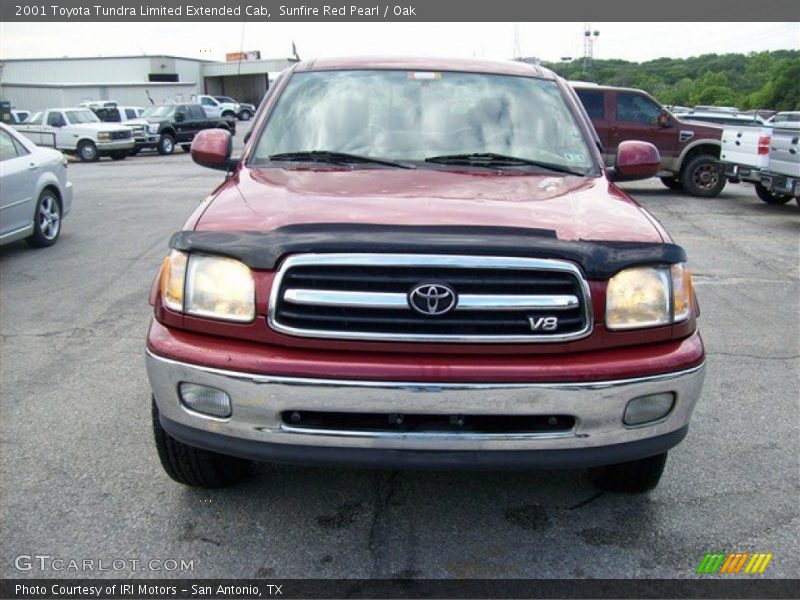 Sunfire Red Pearl / Oak 2001 Toyota Tundra Limited Extended Cab