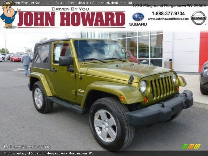 Rescue Green Metallic / Dark Khaki/Medium Khaki 2007 Jeep Wrangler Sahara 4x4