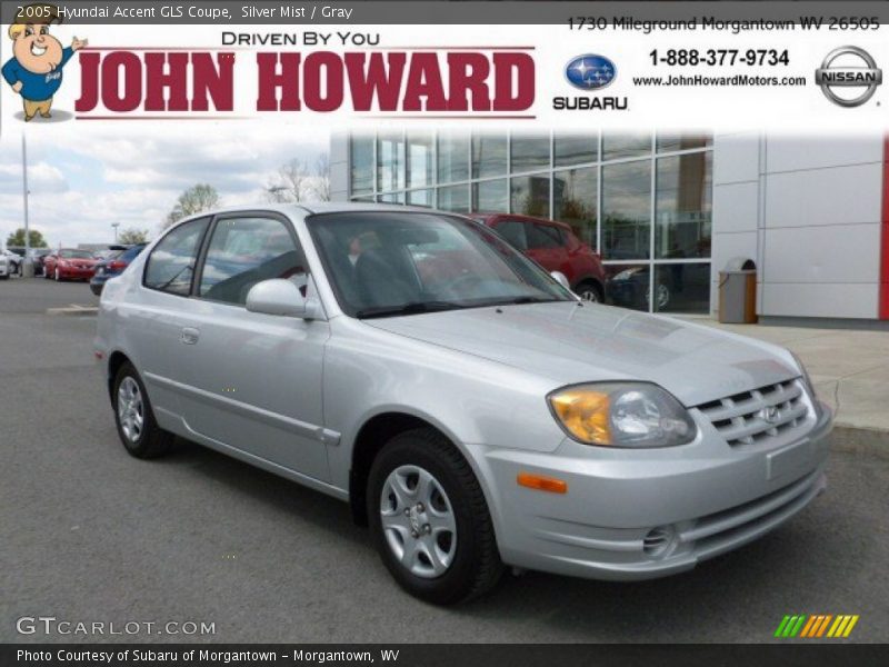 Silver Mist / Gray 2005 Hyundai Accent GLS Coupe