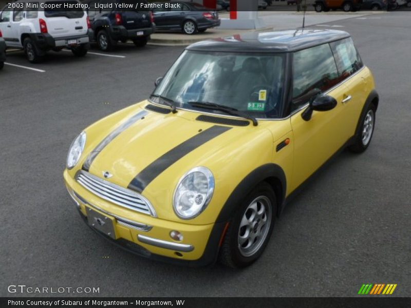 Liquid Yellow / Panther Black 2003 Mini Cooper Hardtop
