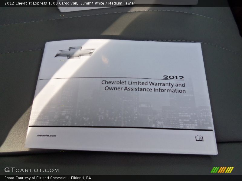 Books/Manuals of 2012 Express 1500 Cargo Van
