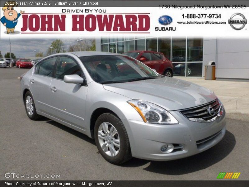 Brilliant Silver / Charcoal 2012 Nissan Altima 2.5 S