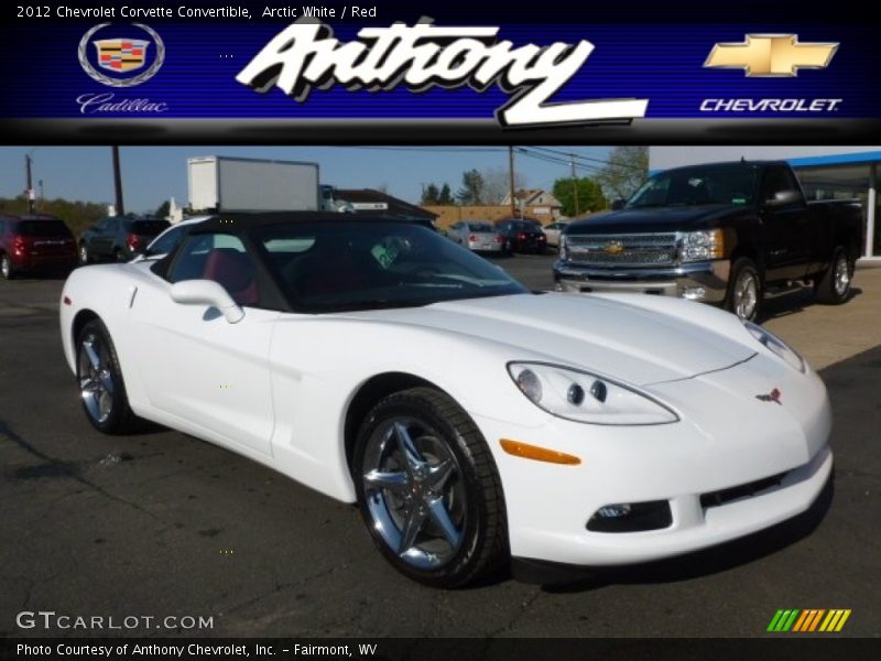 Arctic White / Red 2012 Chevrolet Corvette Convertible