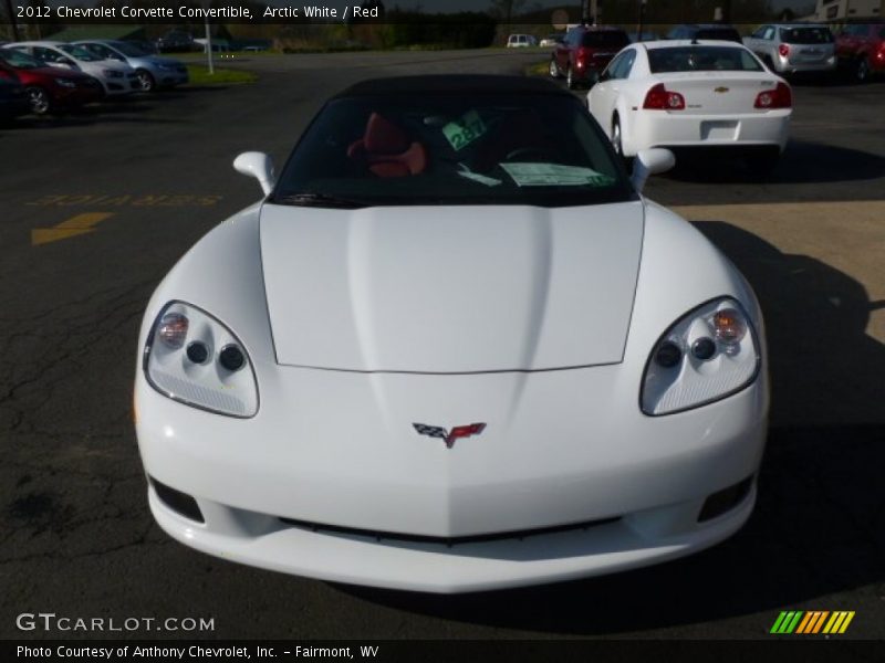 Arctic White / Red 2012 Chevrolet Corvette Convertible