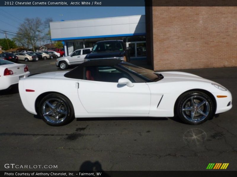 Arctic White / Red 2012 Chevrolet Corvette Convertible