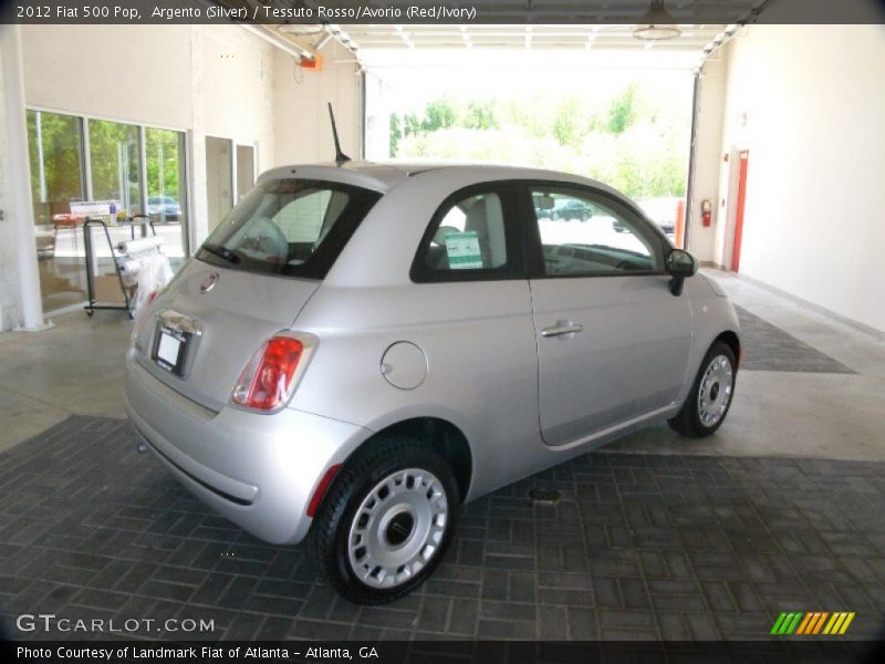 Argento (Silver) / Tessuto Rosso/Avorio (Red/Ivory) 2012 Fiat 500 Pop