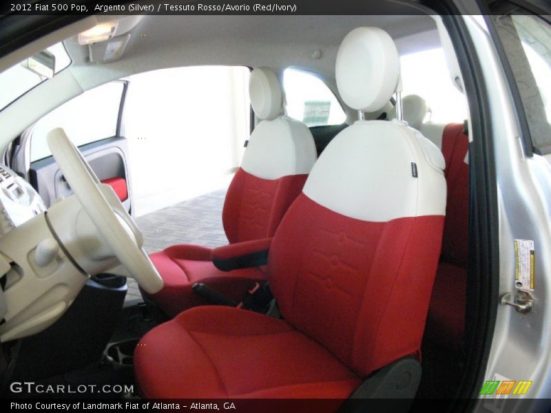 Argento (Silver) / Tessuto Rosso/Avorio (Red/Ivory) 2012 Fiat 500 Pop