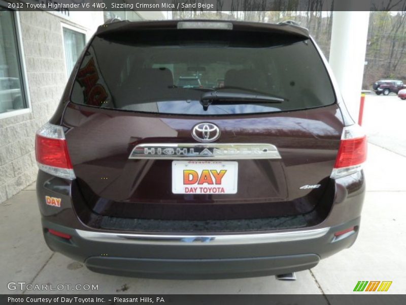 Sizzling Crimson Mica / Sand Beige 2012 Toyota Highlander V6 4WD