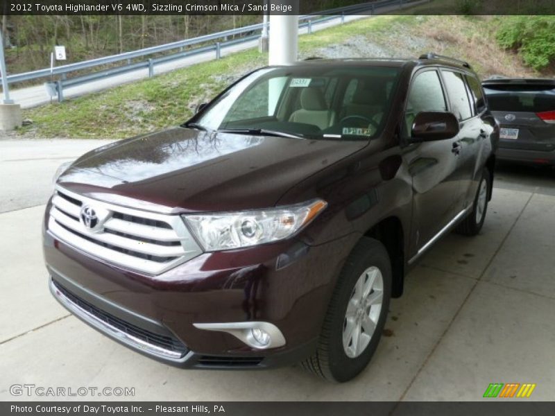 Sizzling Crimson Mica / Sand Beige 2012 Toyota Highlander V6 4WD