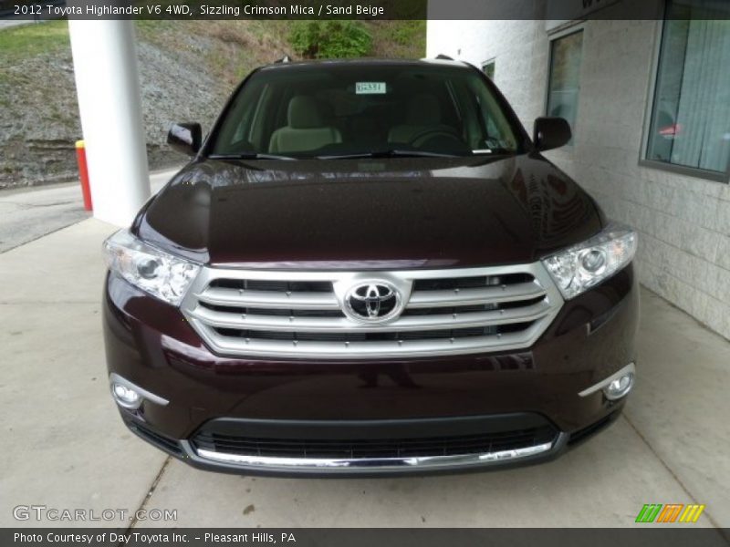 Sizzling Crimson Mica / Sand Beige 2012 Toyota Highlander V6 4WD