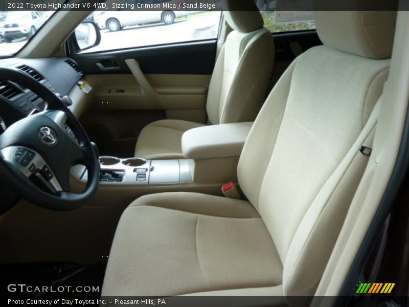 Sizzling Crimson Mica / Sand Beige 2012 Toyota Highlander V6 4WD