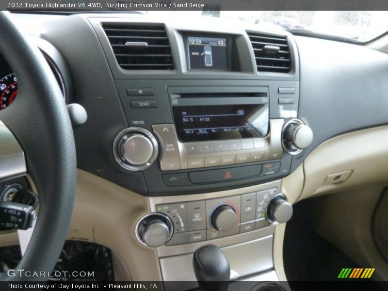 Sizzling Crimson Mica / Sand Beige 2012 Toyota Highlander V6 4WD