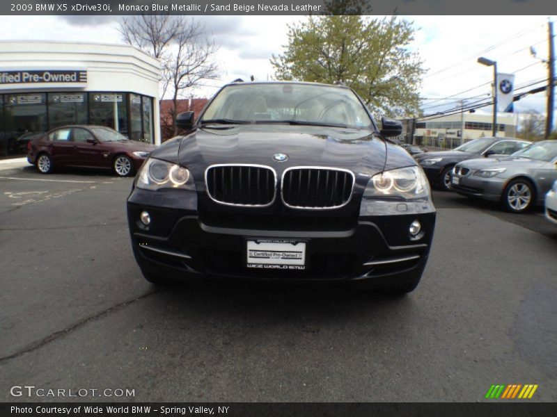 Monaco Blue Metallic / Sand Beige Nevada Leather 2009 BMW X5 xDrive30i