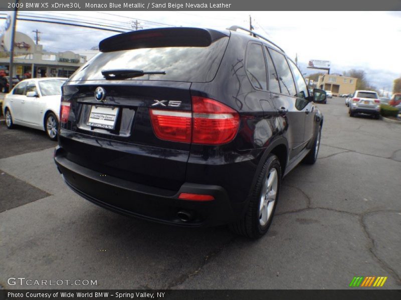 Monaco Blue Metallic / Sand Beige Nevada Leather 2009 BMW X5 xDrive30i