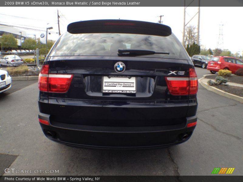 Monaco Blue Metallic / Sand Beige Nevada Leather 2009 BMW X5 xDrive30i