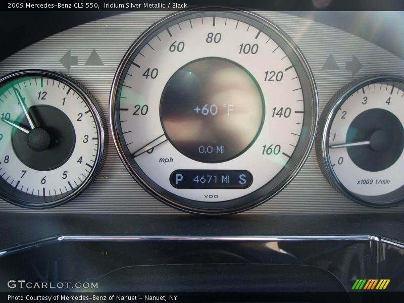 Iridium Silver Metallic / Black 2009 Mercedes-Benz CLS 550