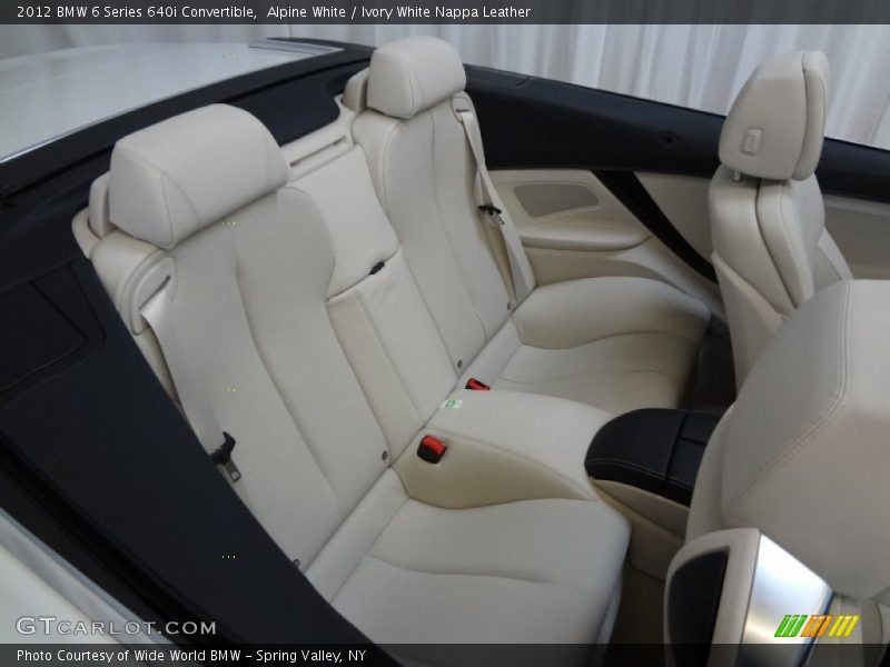 Rear Seat of 2012 6 Series 640i Convertible