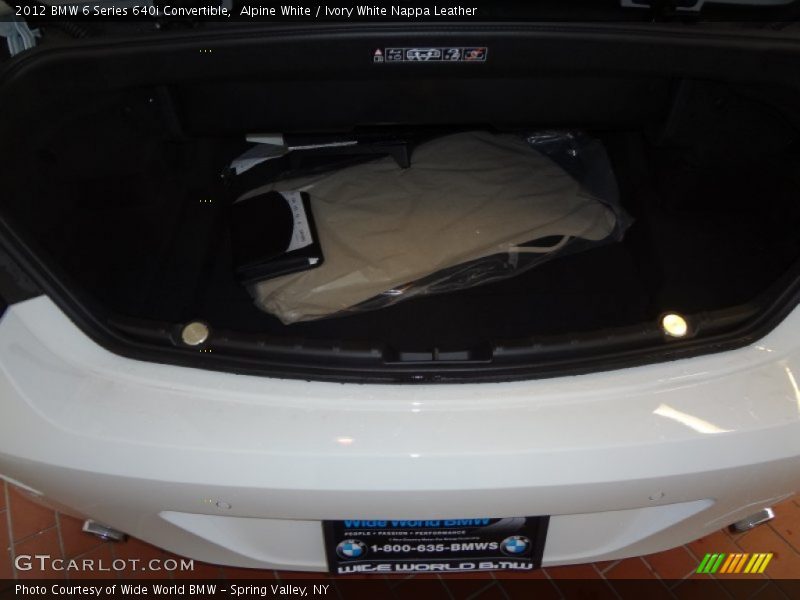 Alpine White / Ivory White Nappa Leather 2012 BMW 6 Series 640i Convertible