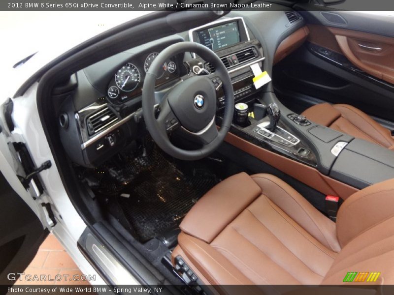 Cinnamon Brown Nappa Leather Interior - 2012 6 Series 650i xDrive Convertible 
