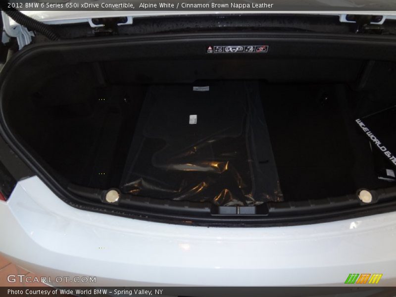 Alpine White / Cinnamon Brown Nappa Leather 2012 BMW 6 Series 650i xDrive Convertible