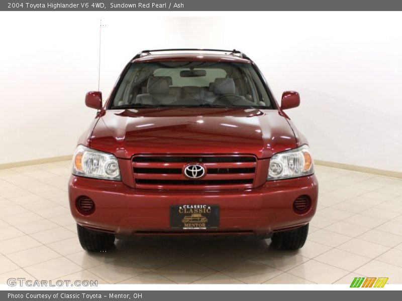 Sundown Red Pearl / Ash 2004 Toyota Highlander V6 4WD