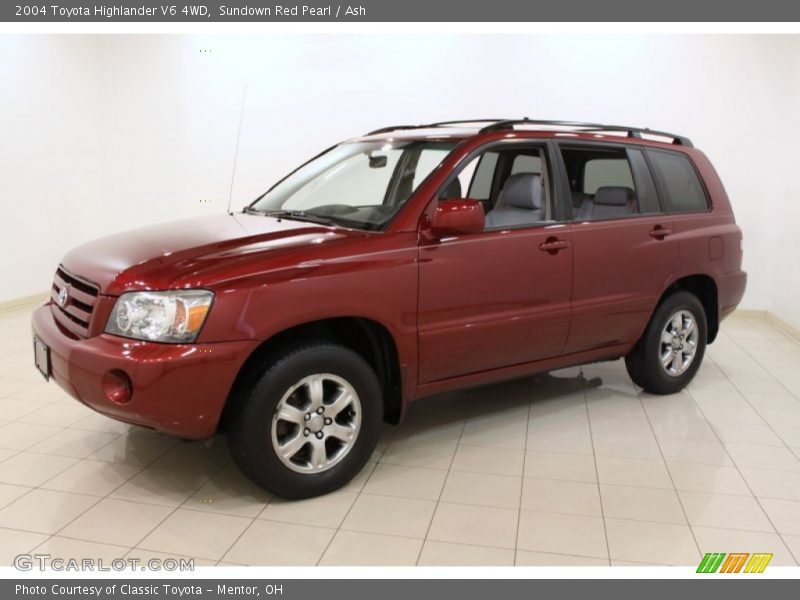 Sundown Red Pearl / Ash 2004 Toyota Highlander V6 4WD