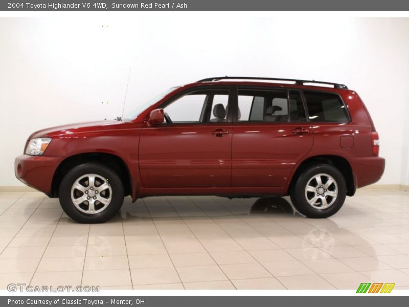 Sundown Red Pearl / Ash 2004 Toyota Highlander V6 4WD